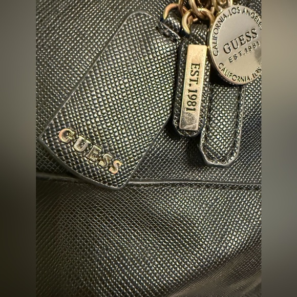 Guess Black Handbag with Gold Details - Picture 3 of 12